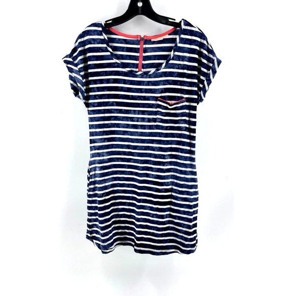 Boat House Beachwear Striped Sleeveless Beach Coverup Shirt Top Pockets Size XS - Picture 1 of 12